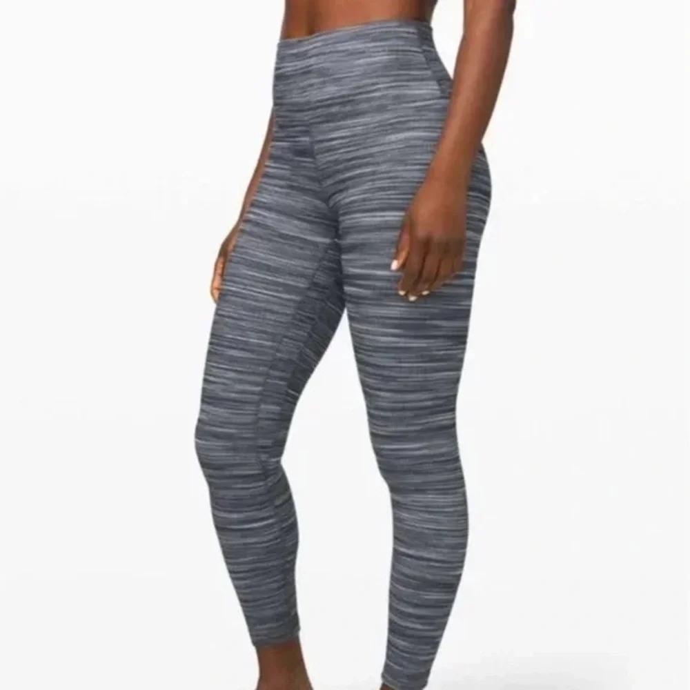 Lululemon Athletica Blue Striped Leggings